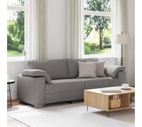 Vidaxl Sofa With Cushion Taupe 219 X 77 X 82 Cm Fabric