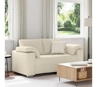 Vidaxl Sofa With Cushion With Pillow Beige 160 X 77 X 82 Cm Linen