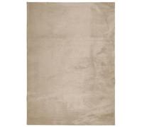 vidaXL Soft and Washable Modern Rug with Non-Slip Backing - Sand-Colored Polyester Short Pile Floor Rug - Suitable for Underfloor Heating, Perfect for Living Room, Bedroom, Office - Size 200 x 280 cm