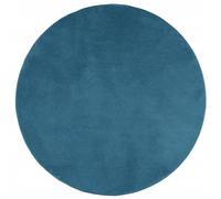 vidaXL Soft Area Rug - 120 cm Round Polyester Carpet, Turquoise, OEKO-TEX, Low Pile for Living/Bedroom
