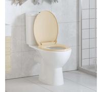 Vidaxl Soft-Close Toilet Seat Beige Oval