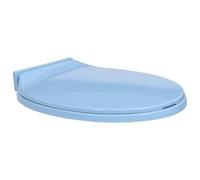 'vidaXL Soft-Close Toilet Seat - Quiet, Slow Close, Easy Install and Clean, Polypropylene Material, Oval Shape, Strong and Durable, Blue