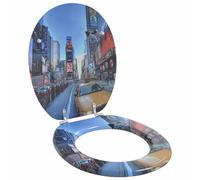 vidaXL Soft-Close Toilet Seat Multicolour 44 x 38 cm MDF board