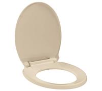 vidaXL Soft-Close Toilet Seat Quick Release Beige Oval