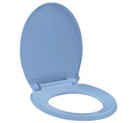 Soft-Close Toilet Seat Quick Release Blue Oval