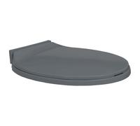 vidaXL Soft-Close Toilet Seat Grey Oval