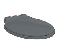 Vidaxl Soft-Close Toilet Seat Quick Release Grey Oval