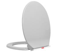 vidaXL Soft-Close Toilet Seat Quick Release Light Grey Oval