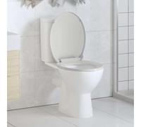 vidaXL Soft-close Toilet Seat White Oval