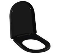 vidaXL Soft-close Toilet Seat with Quick-release Design Black