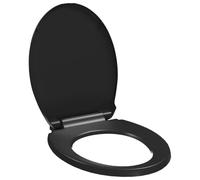 vidaXL Soft-Close Toilet Seat with Quick-Release Design Black