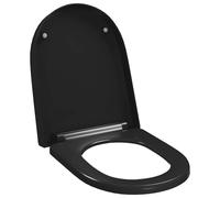 vidaXL Soft-close Toilet Seat with Quick-release Design Black WC Bathroom
