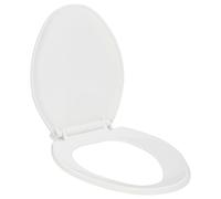 Toilet Seat Soft-Close Quick-Release White Polypropylene 47x35cm Standard Family