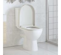Vidaxl Soft-Close Toilet Seat With Quick-Release Design White Square