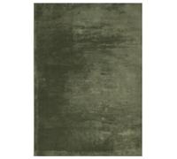 vidaXL Soft Short Pile Rug, Green Area Carpet - Forest Green Modern Floor Mat, Non-Slip with Machine Washable Feature, Ideal for Underfloor Heating - Size: 140 x 200 cm