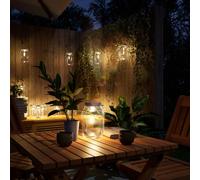 vidaXL Solar Glass Light for Outdoor Garden Light Lantern 12 pcs Warm White