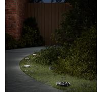 vidaXL Solar Ground Lights with Ground Spikes Outdoor 4 pcs Warm White NEW