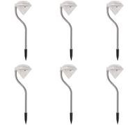 vidaXL 6x Solar LED Garden Lights 9x7.8x29.5cm Outdoor Lighting Fixture Lamp
