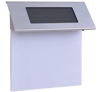 vidaXL Solar LED House Number Light Stainless Steel Wall Plaque Doorplate