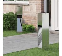 vidaXL Solar Led Pathway Light 2 pcs Silver Galvanized