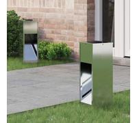 vidaXL Solar Led Pathway Light 2 pcs Silver Galvanized