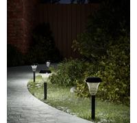 (model 4) vidaXL Solar Pathway Lights with Ground Spikes Patio Solar Light Garden Light