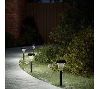 (model 2) vidaXL Solar Pathway Lights with Ground Spikes Patio Solar Light Garden Light