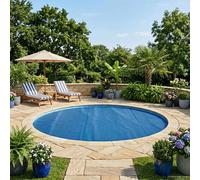 vidaXL Solar Pool Cover Extra Heavy Ø 300 cm 400 μm Round PE Blue