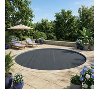vidaXL Solar Pool Cover Heavy Quality Black Ø 381 cm 200 μm PE
