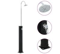vidaXL Solar Shower Black 214 cm 20 L