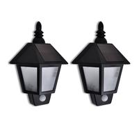 vidaXL Solar Wall Lamp 2 pcs, Outdoor Wall Light for Patio Pathway Paveway Deck