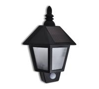 vidaXL Solar Wall Lamp with Motion Sensor, Black