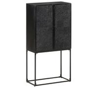 vidaXL Solid Acacia and Mango Wood Sideboard Black Side Cabinet Highboard