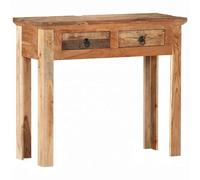 vidaXL Solid Acacia Wood and Reclaimed Wood Console Table Wooden Side Hall Entry