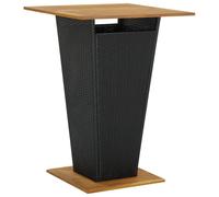 Solid Acacia Wood Bar Table Desk Black/Grey 60x60x110 cm/80x80x110 cm vidaXL