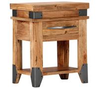 vidaXL Solid Acacia Wood Bedside Cabinet 40x30x51cm Organiser Storage Stand