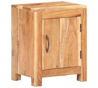vidaXL Solid Acacia Wood Bedside Cabinet Bedroom Wooden Nightstand Storage