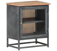 Vidaxl Bedside Cabinet Grey 40X30X50 Cm Solid Acacia Wood, Grey