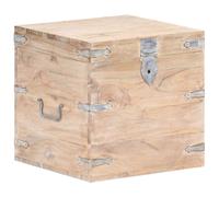 vidaXL Solid Acacia Wood Chest Wooden Storage Trunk Box Bedside Table Cabinet