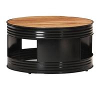 vidaXL Solid Acacia Wood Coffee Table Black Wooden Accent End Side Sofa Table