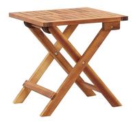 vidaXL Solid Acacia Wood Folding Garden Coffee Table 40x40x40 cm - Weather Resistant, Foldable, Slatted Top, Easy Assembly (46005)