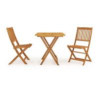 vidaXL Solid Acacia Wood Folding Garden Dining Set 3 Piece Furniture Wooden
