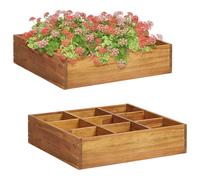 vidaXL Solid Acacia Wood Garden Raised Bed Gardening Outdoor Patio Backyard Flow