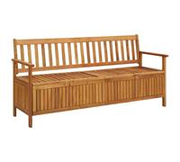 vidaXL Solid Acacia Wood Garden Storage Bench 170 cm Outdoor Patio Seating