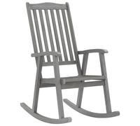 vidaXL Solid Acacia Wood Rocking Chair Grey Garden Wooden Rocker Lounge Seat