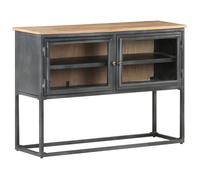 vidaXL Solid Acacia Wood Sideboard Grey Cabinet Highboard Standing Lowboard