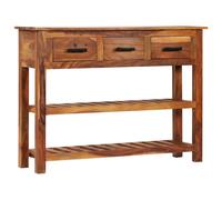 vidaXL Solid Acacia Wood Sideboard with 3 Drawers Home Highboard Side Cabinet