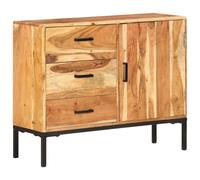 vidaXL Solid Acacia Wood Sideboard Wooden Cupboard Console Table Cabinet Set