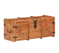 vidaXL Solid Acacia Wood Storage Chest Wooden Blanket Trunk Box Furniture