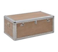 vidaXL Solid Fir Wood and MDF Storage Box/Coffee Table, Vintage ic Brown, Easy Assembly, Ample Storage Space, 91x52x40cm